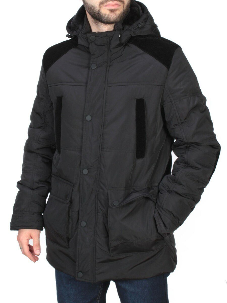J97051 BLACK Куртка мужская зимняя NEW B BEK (150 гр. холлофайбер)