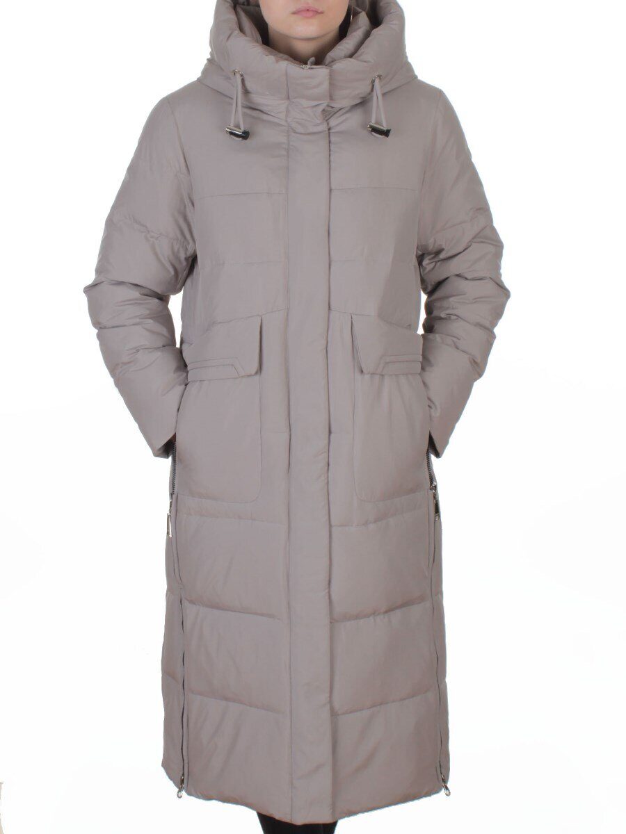 8359 GRAY Пальто зимнее женское (200 гр. холлофайбер)