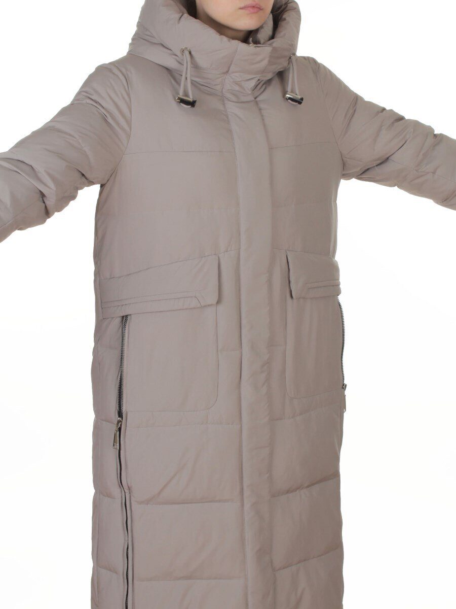 8359 GRAY Пальто зимнее женское (200 гр. холлофайбер)