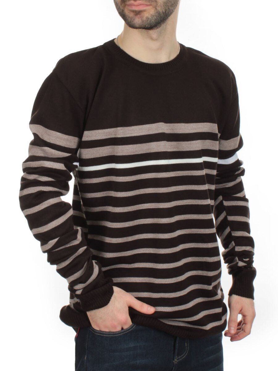 637 DK. BROWN Джемпер мужской (70% акрил, 30% шерсть)