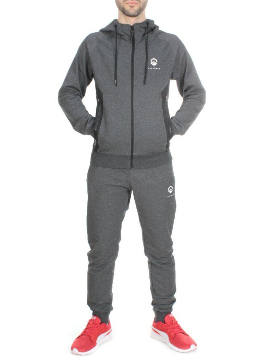 TA5087 DARK GRAY Спортивный костюм мужской TEUYOEOR (75% хлопок 20% полиэстер 5% спандекс)