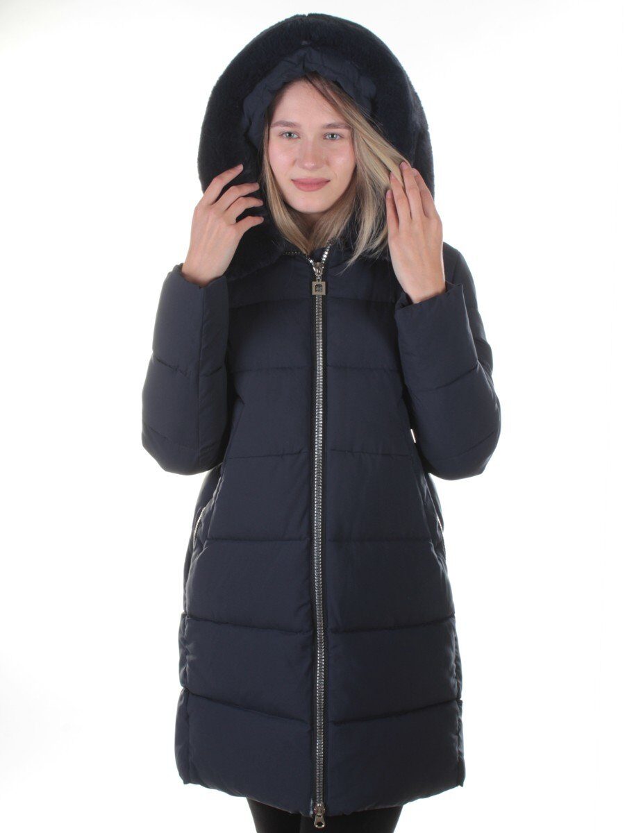228 DK. BLUE Пальто женское зимнее Wisbeer