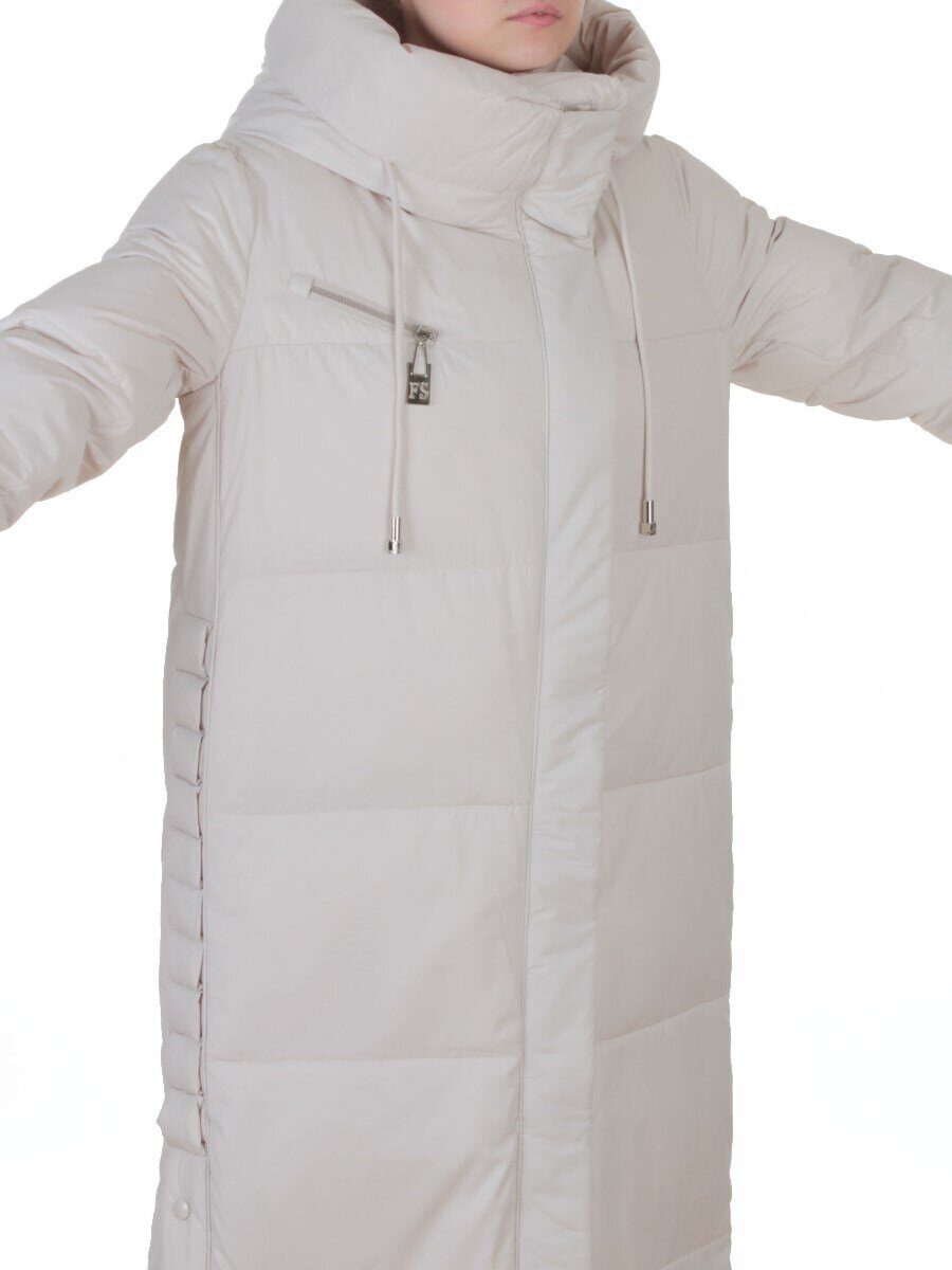 8310 LT. BEIGE Пальто зимнее женское (200 гр. холлофайбер)
