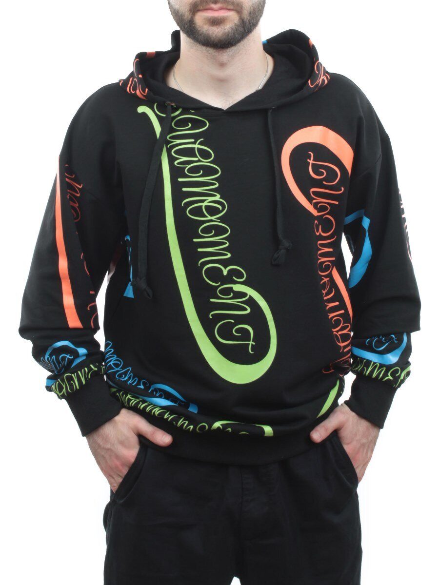 2700 BLACK Толстовка мужская (75% хлопок, 20% полиэстер, 5% спандекс)