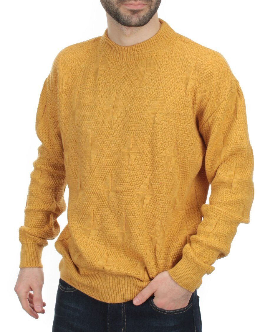 G636 YELLOW Джемпер мужской (100% шерсть)