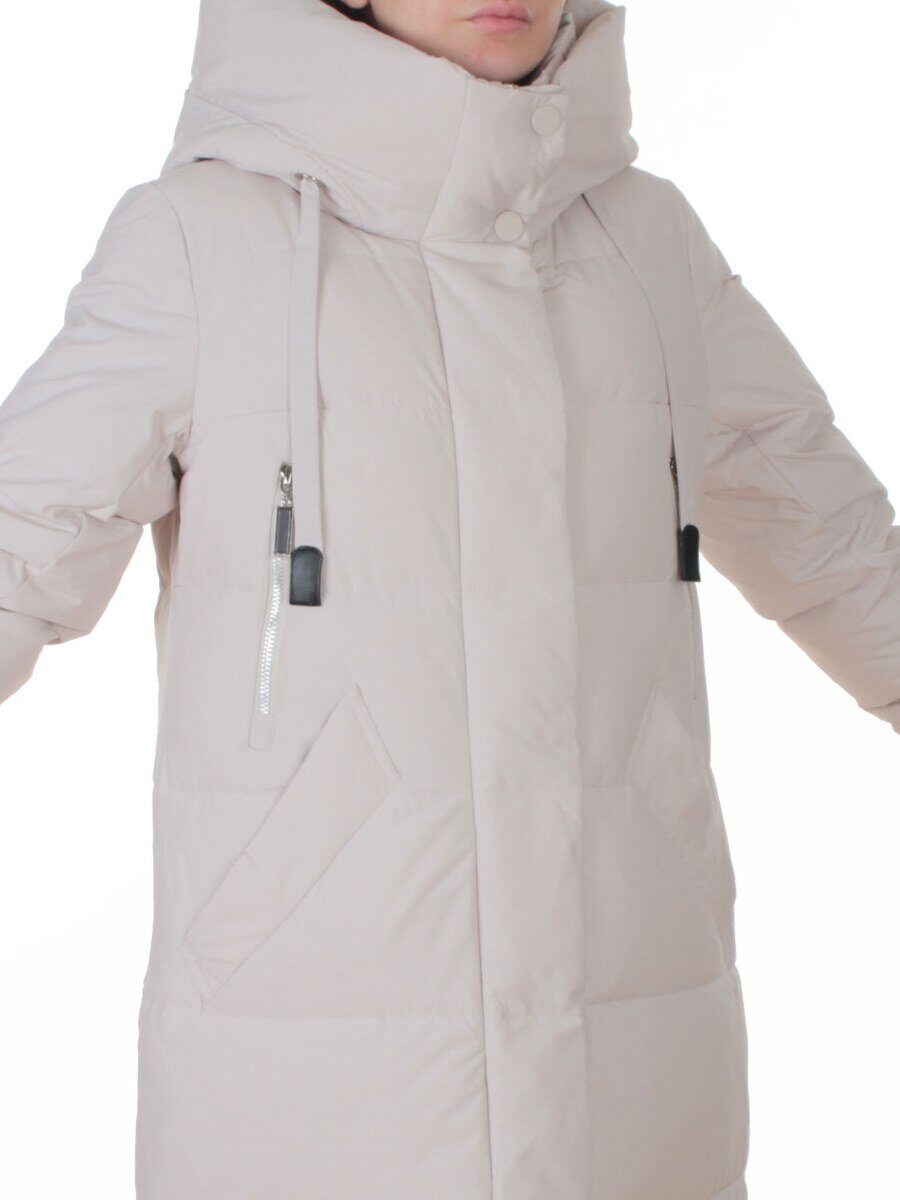 A8356 BEIGE Пальто зимнее женское (200 гр. холлофайбер)