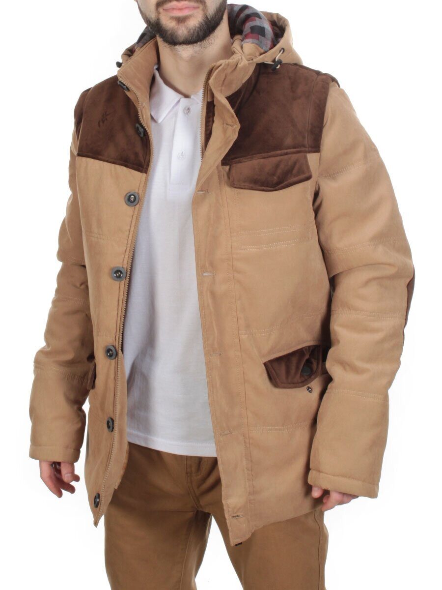 J83011 KHAKI/CAMEL Куртка-жилет мужская зимняя NEW B BEK (150 гр. синтепон)
