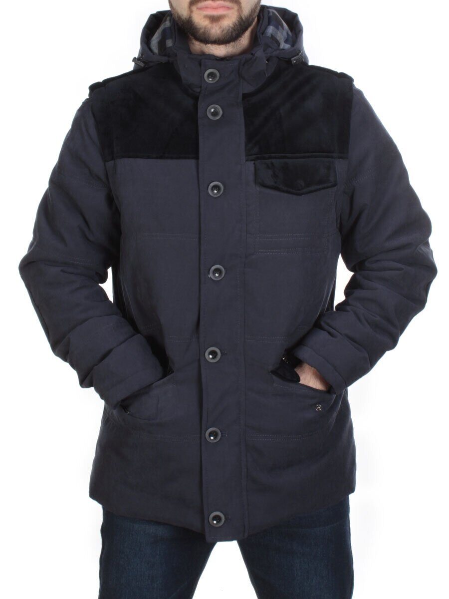 J830111 DEEP BLUE Куртка-жилет мужская зимняя NEW B BEK (100 гр. синтепон и искусственный мех)