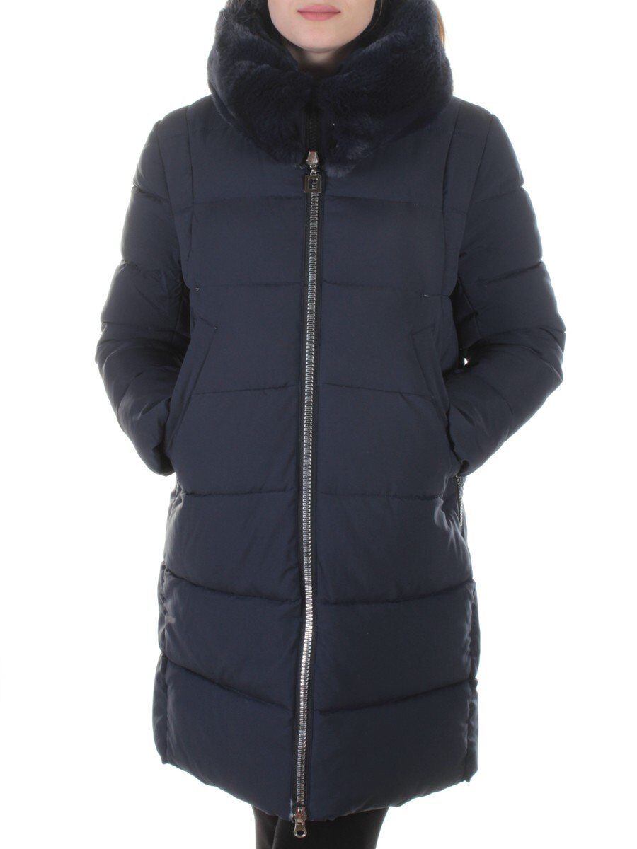 228 DK. BLUE Пальто женское зимнее Wisbeer