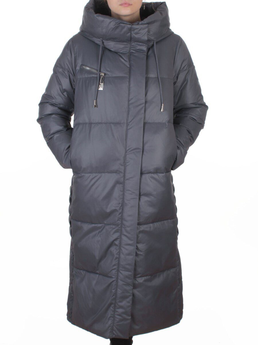 8310 DK. GRAY Пальто зимнее женское (200 гр. холлофайбер)