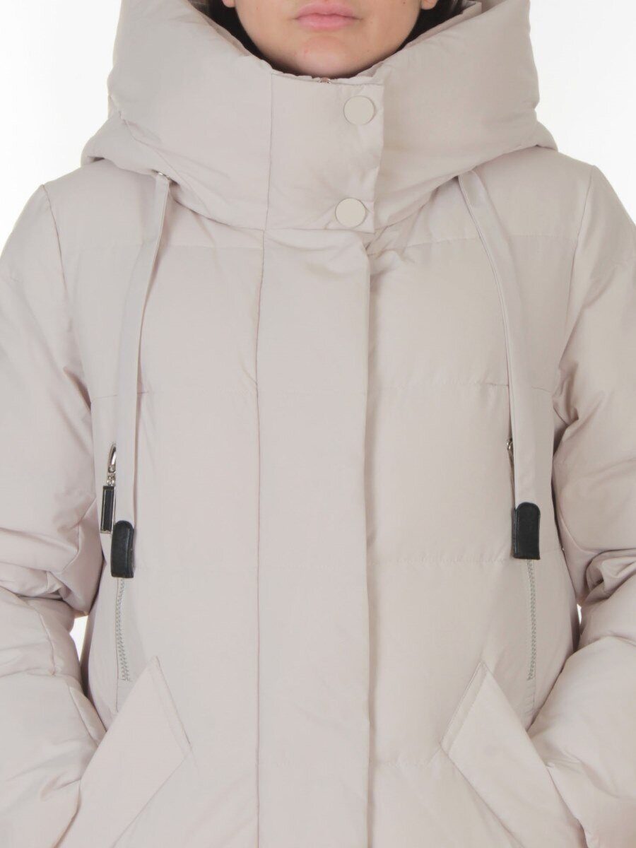 A8356 BEIGE Пальто зимнее женское (200 гр. холлофайбер)