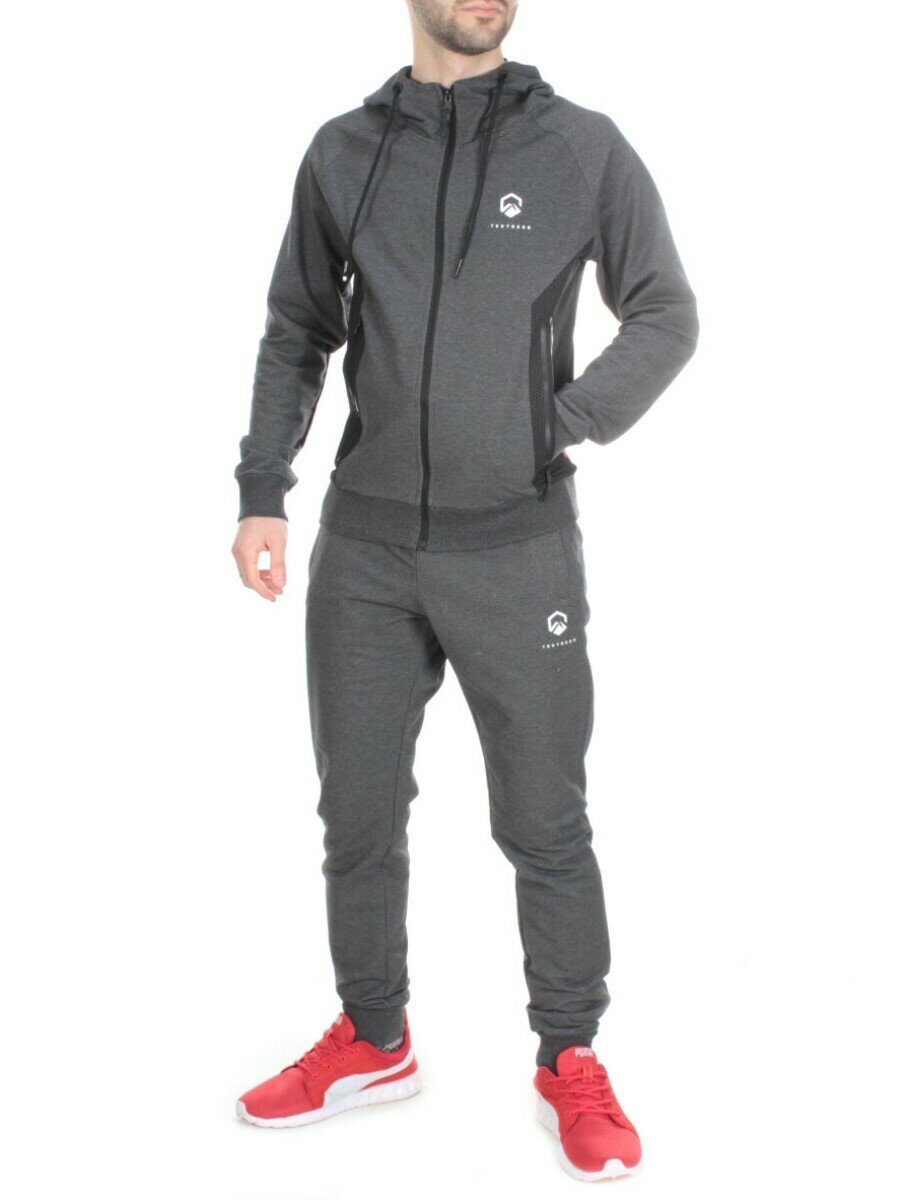 TA5087 DARK GRAY Спортивный костюм мужской TEUYOEOR (75% хлопок 20% полиэстер 5% спандекс)