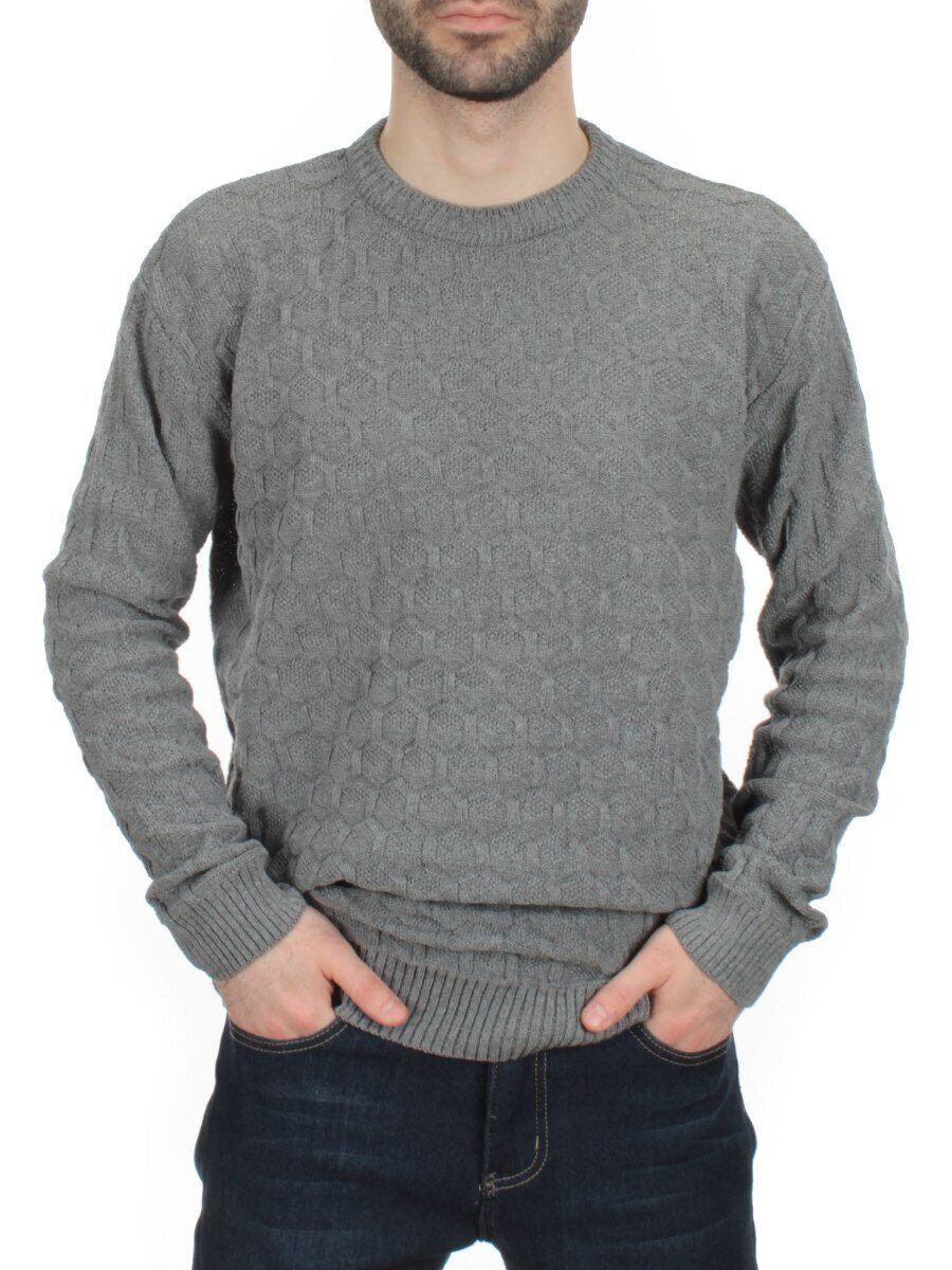 E633 GRAY Джемпер мужской (100% шерсть)