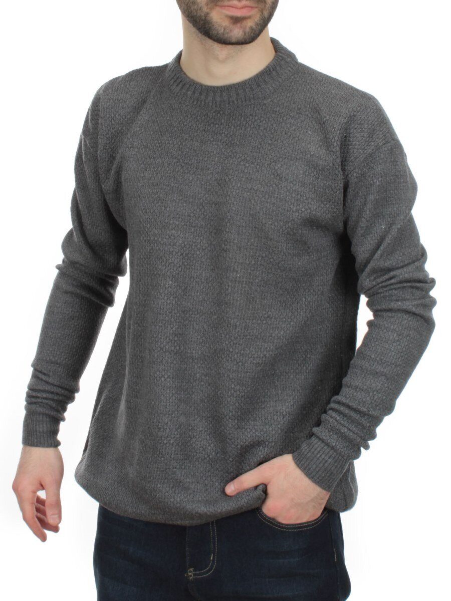 L632 DARK GRAY Джемпер мужской (100% шерсть)