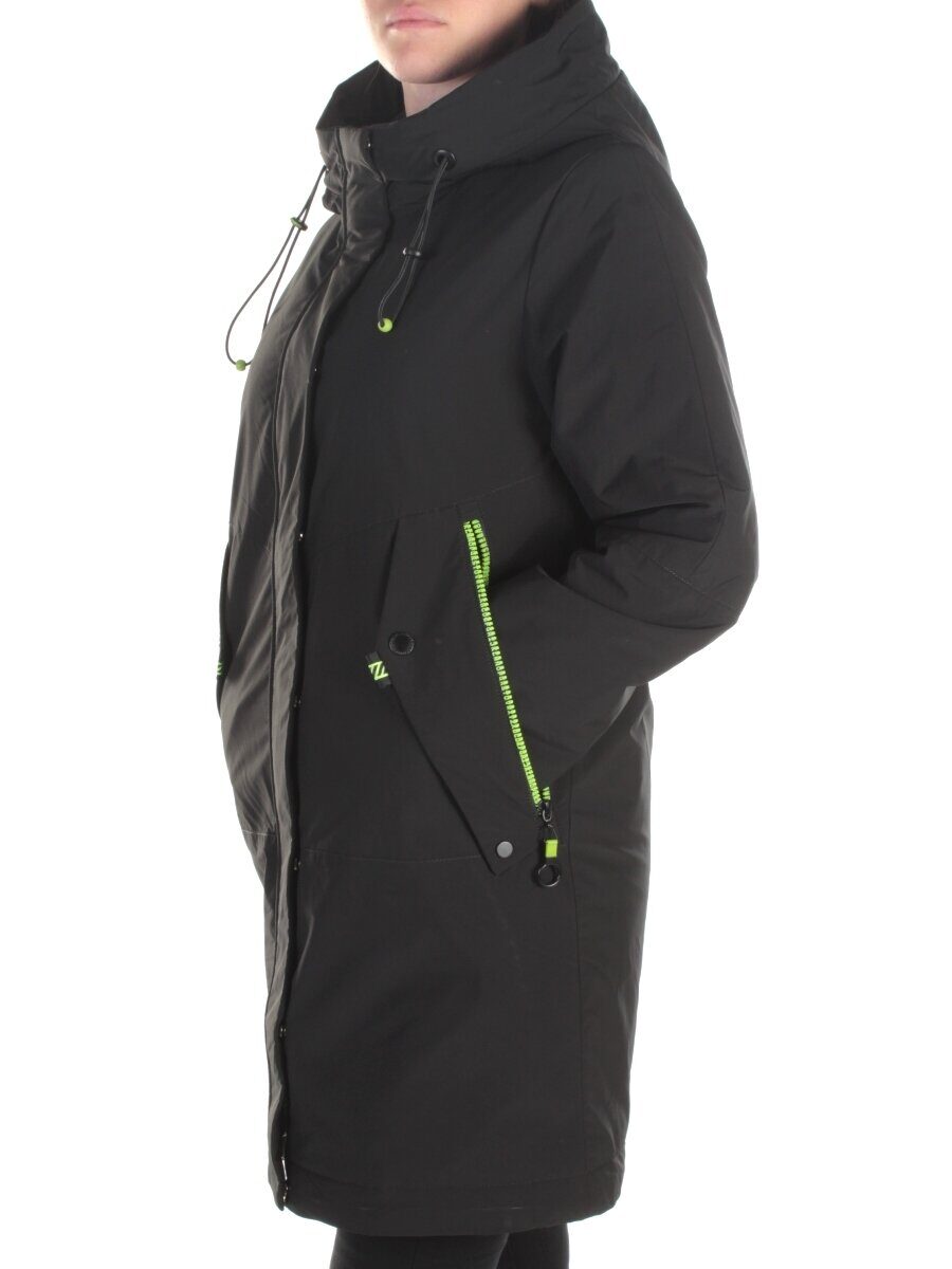 0829 BLACK Куртка демисезонная женская RikA (150 гр.синтепона)