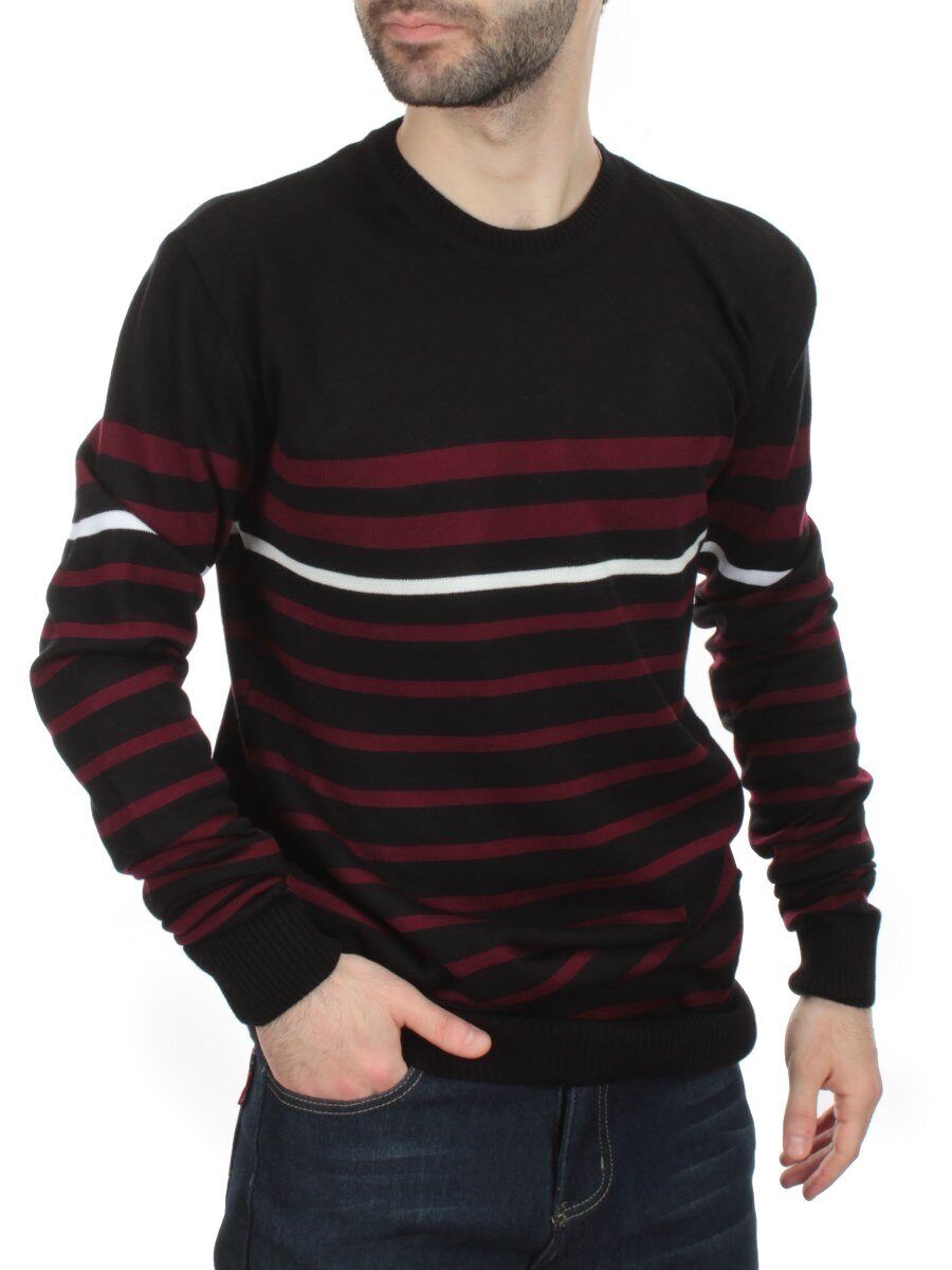 637 BLACK Джемпер мужской (70% акрил, 30% шерсть)