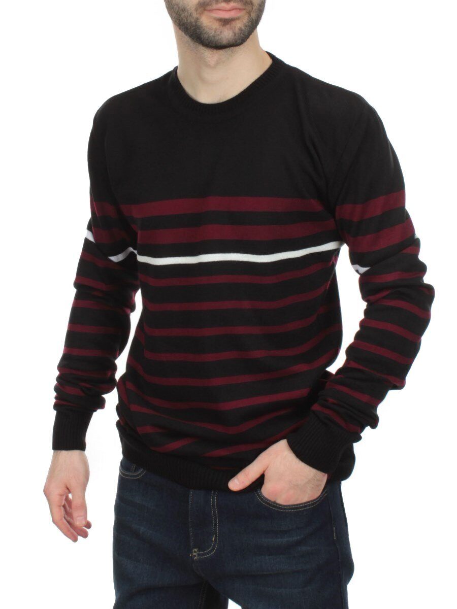 637 BLACK Джемпер мужской (70% акрил, 30% шерсть)