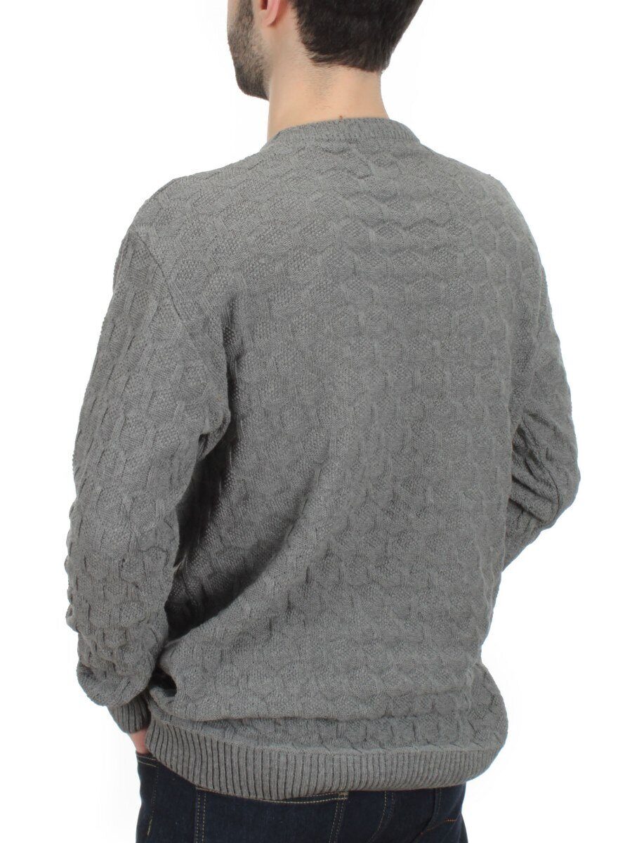 E633 GRAY Джемпер мужской (100% шерсть)