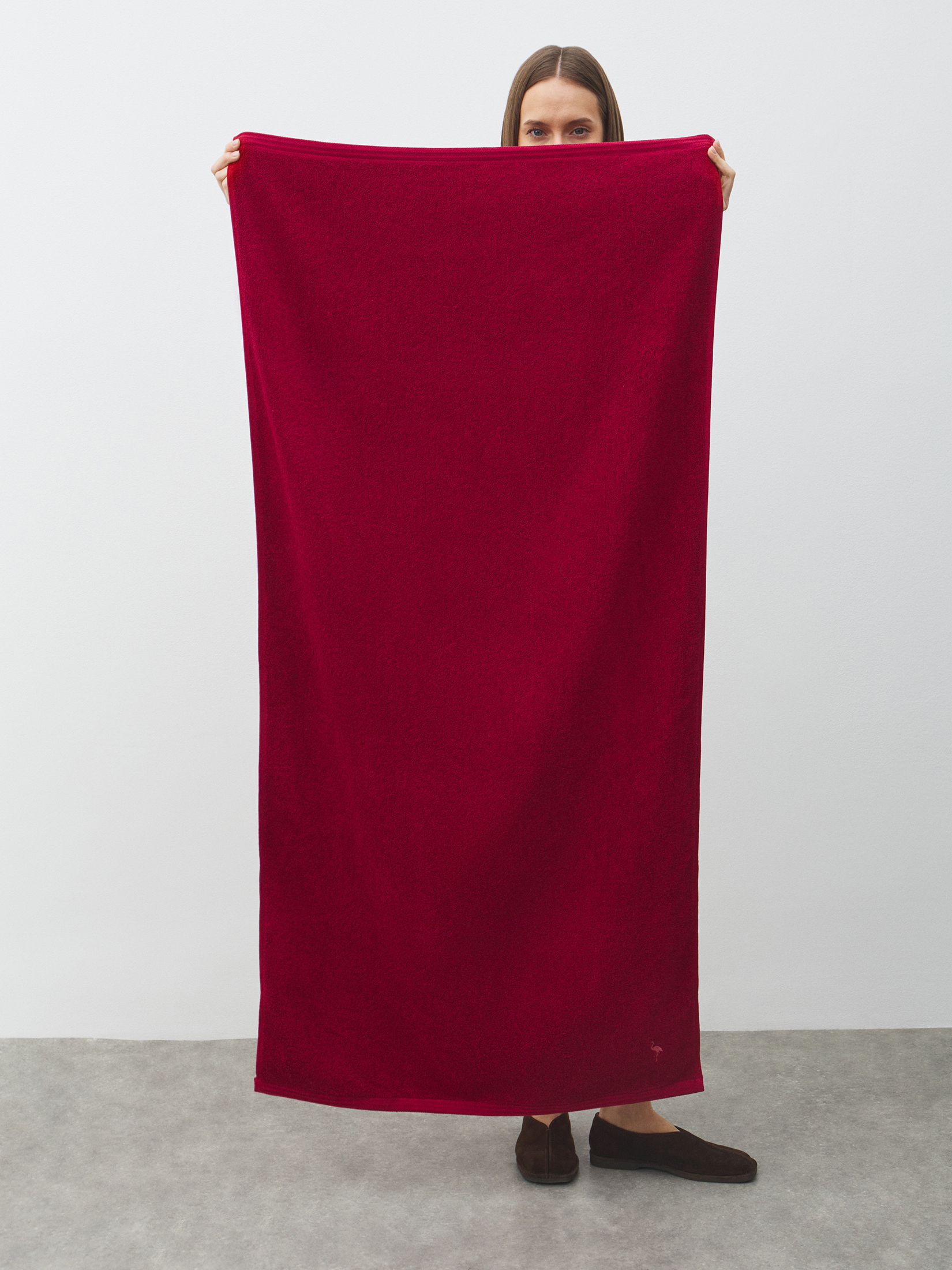 Махровое банное полотенце 70x140 MAISON DAVID 4691083, вишневый