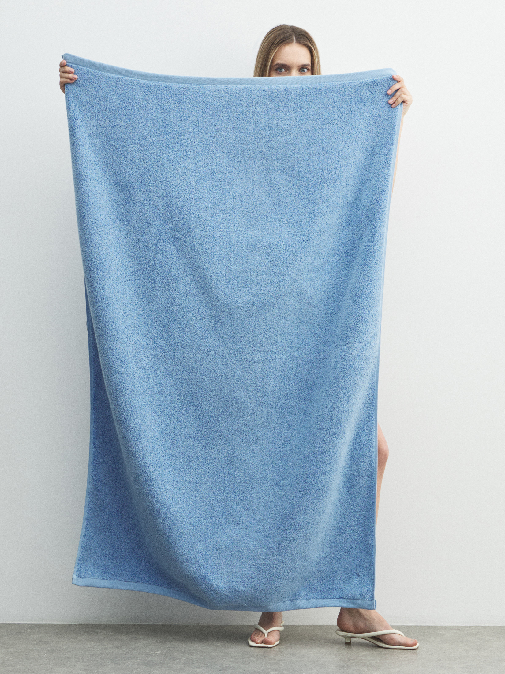 Махровое банное полотенце 100x150 MAISON DAVID 4720275, голубой