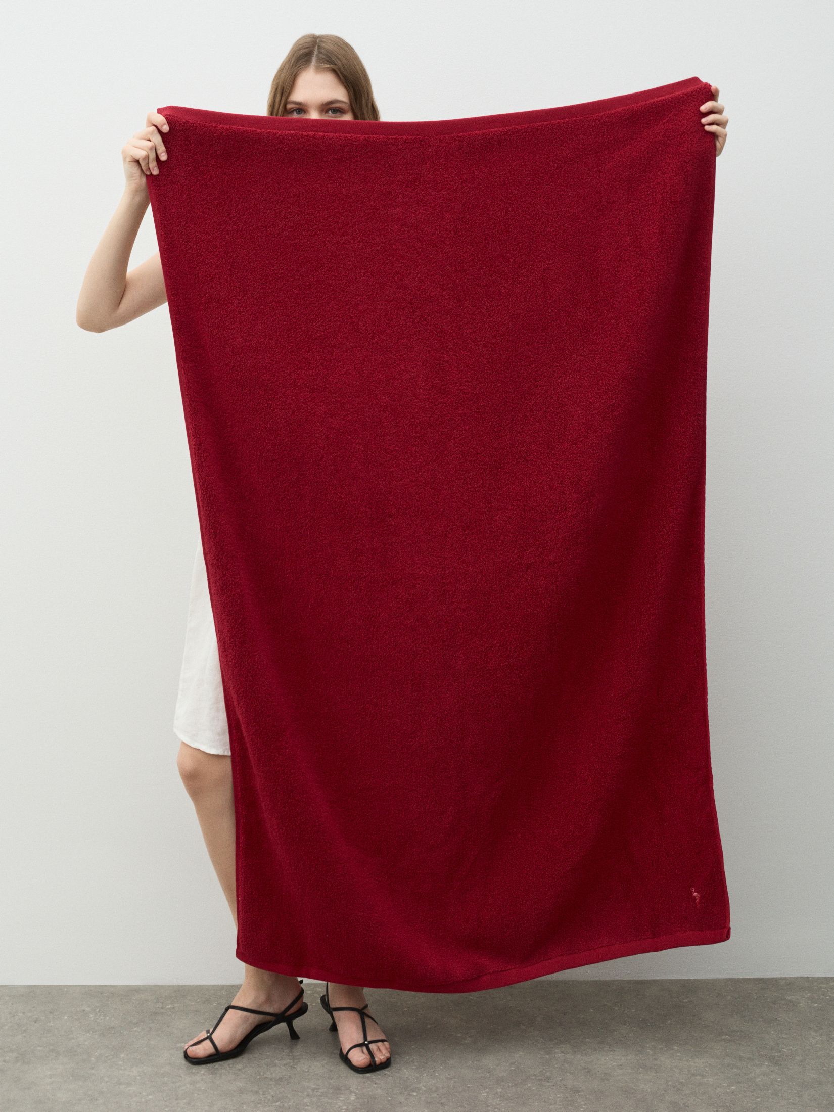 Махровое банное полотенце 100x150 MAISON DAVID 4720265, вишневый