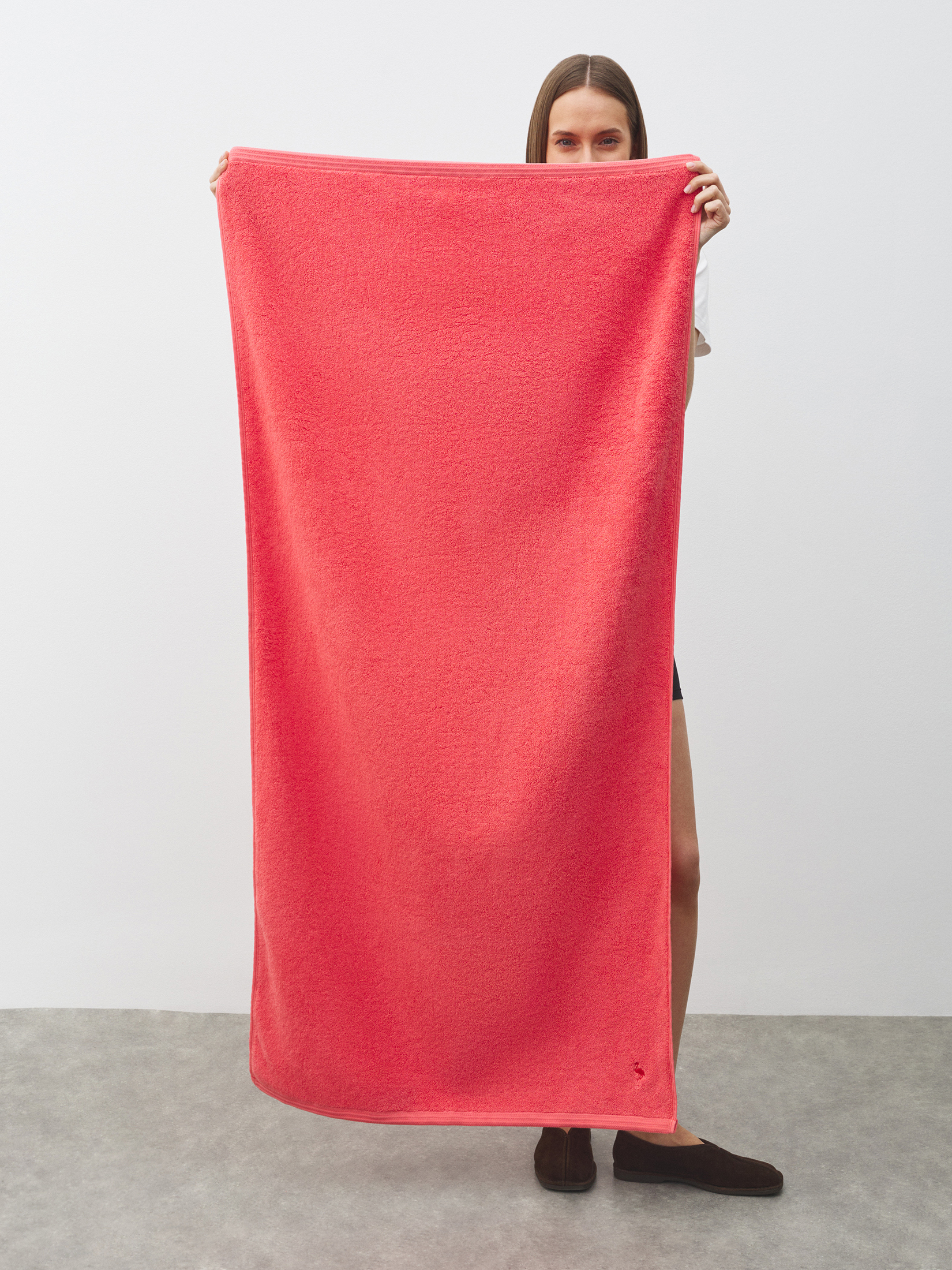 Махровое банное полотенце 70x140 MAISON DAVID 4690865, коралловый