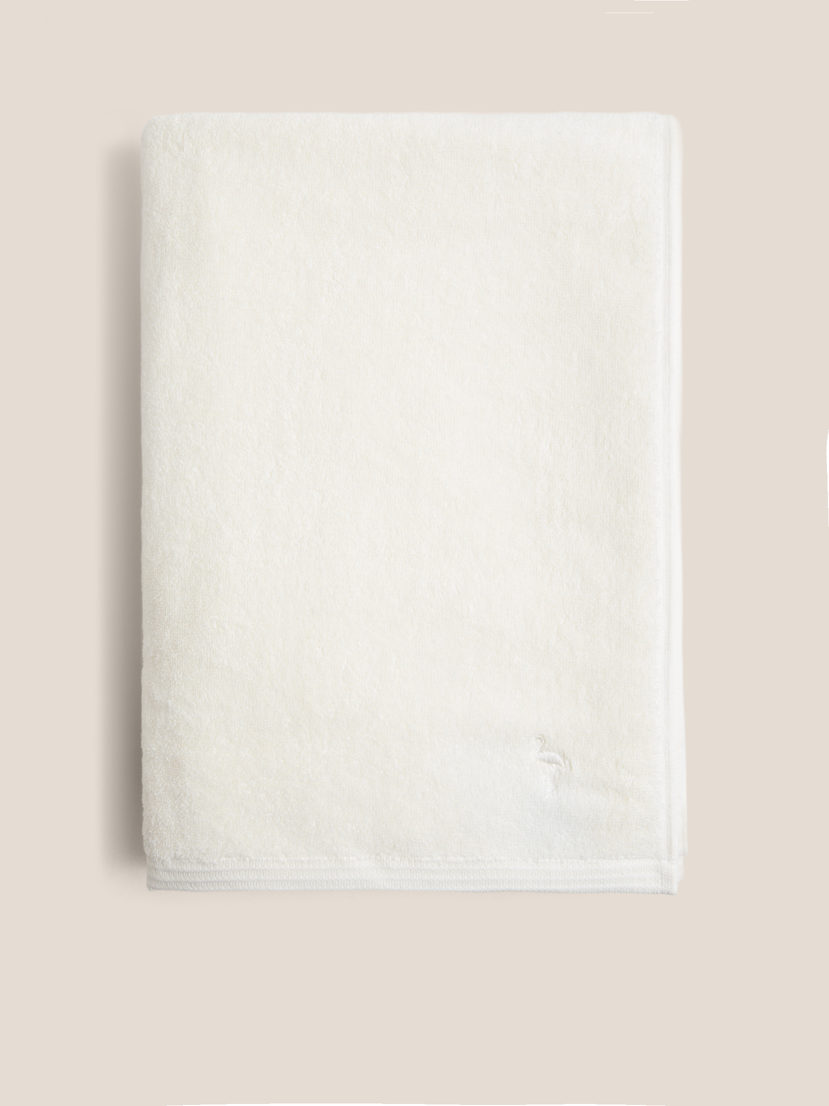 Махровое полотенце-покрывало 100x180 MAISON DAVID 4691296, молочно-белый