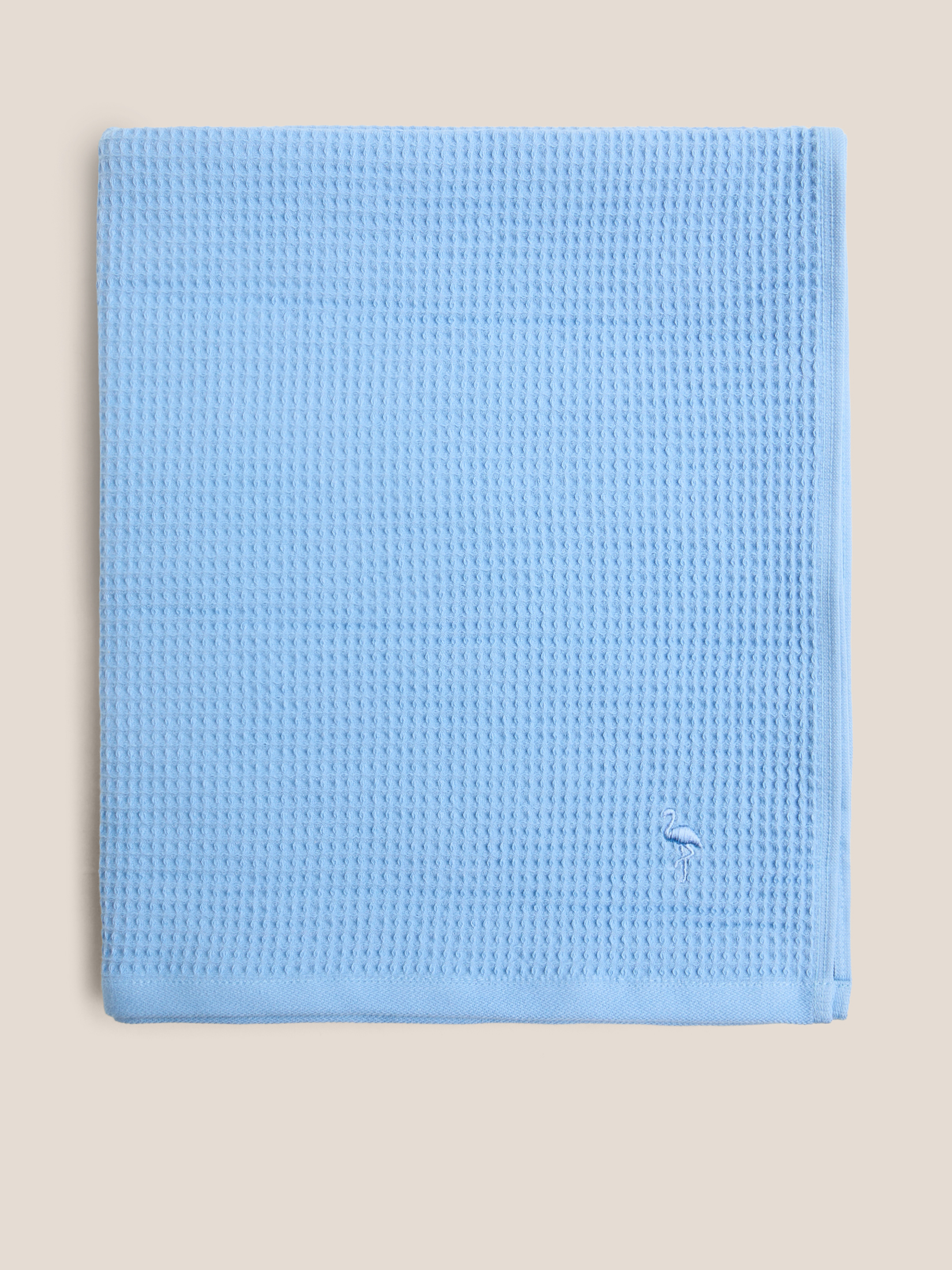 Вафельное банное полотенце 100x150 MAISON DAVID 4690456, голубой