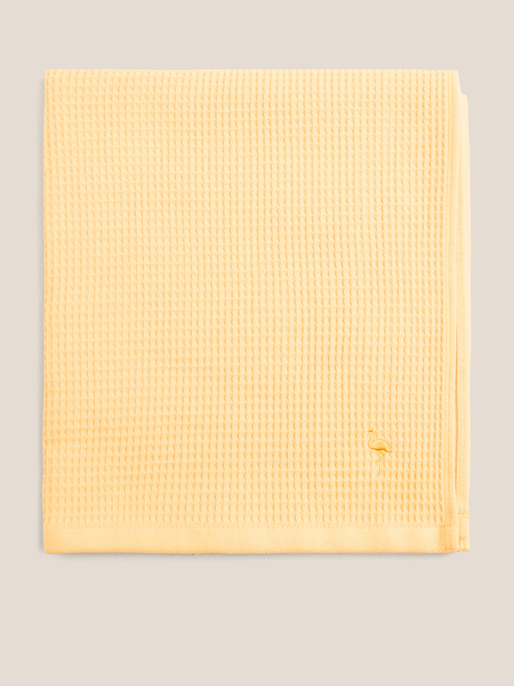Вафельное банное полотенце 70x140 MAISON DAVID 4690163, лимонный
