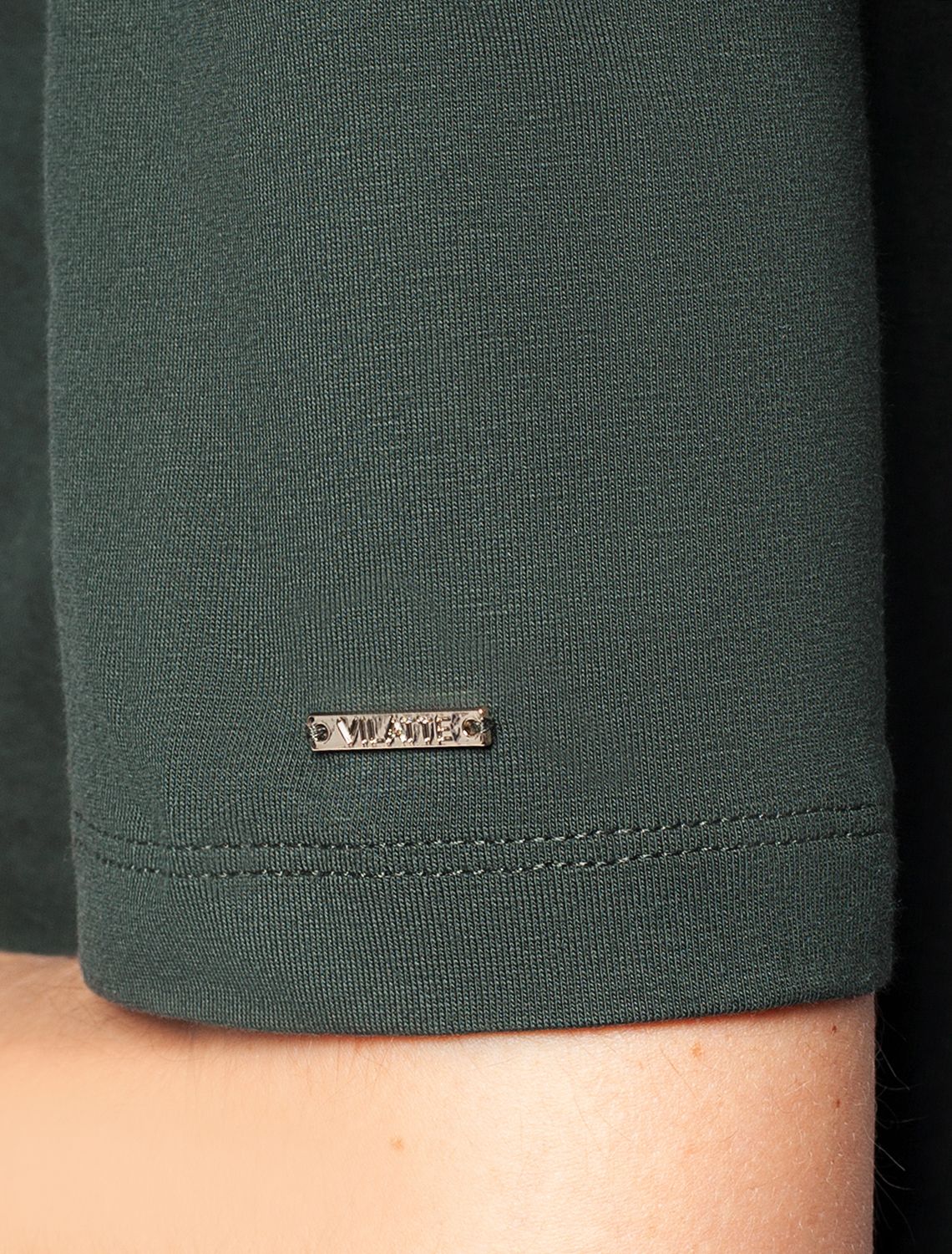 Ст.цена 1190р Водолазка из премиального хлопка с эластаном D49.955 темно-оливковый