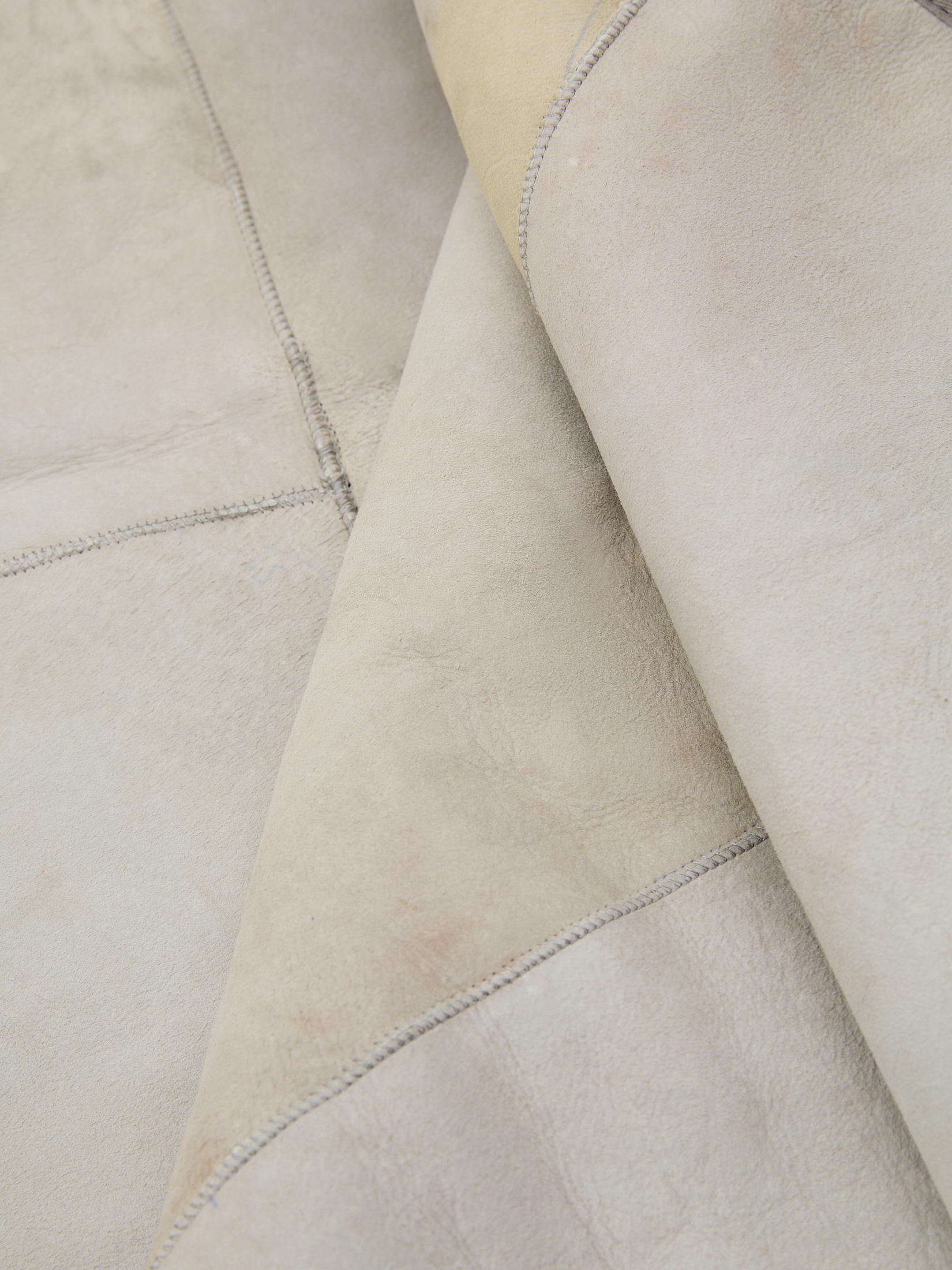 Ковер из натуральной овчины 1.8x2м MAISON DAVID 4037234, зелено-серый