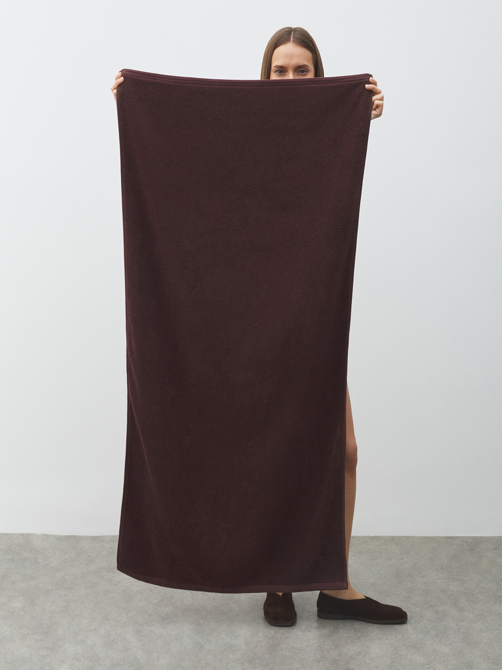 Махровое банное полотенце 70x140 MAISON DAVID 4690893, шоколадный