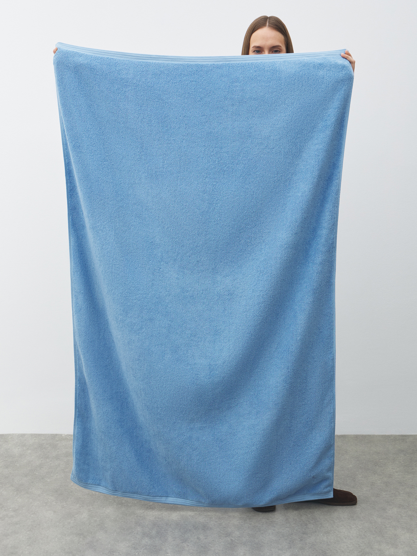 Махровое банное полотенце 100x150 MAISON DAVID 4691216, голубой