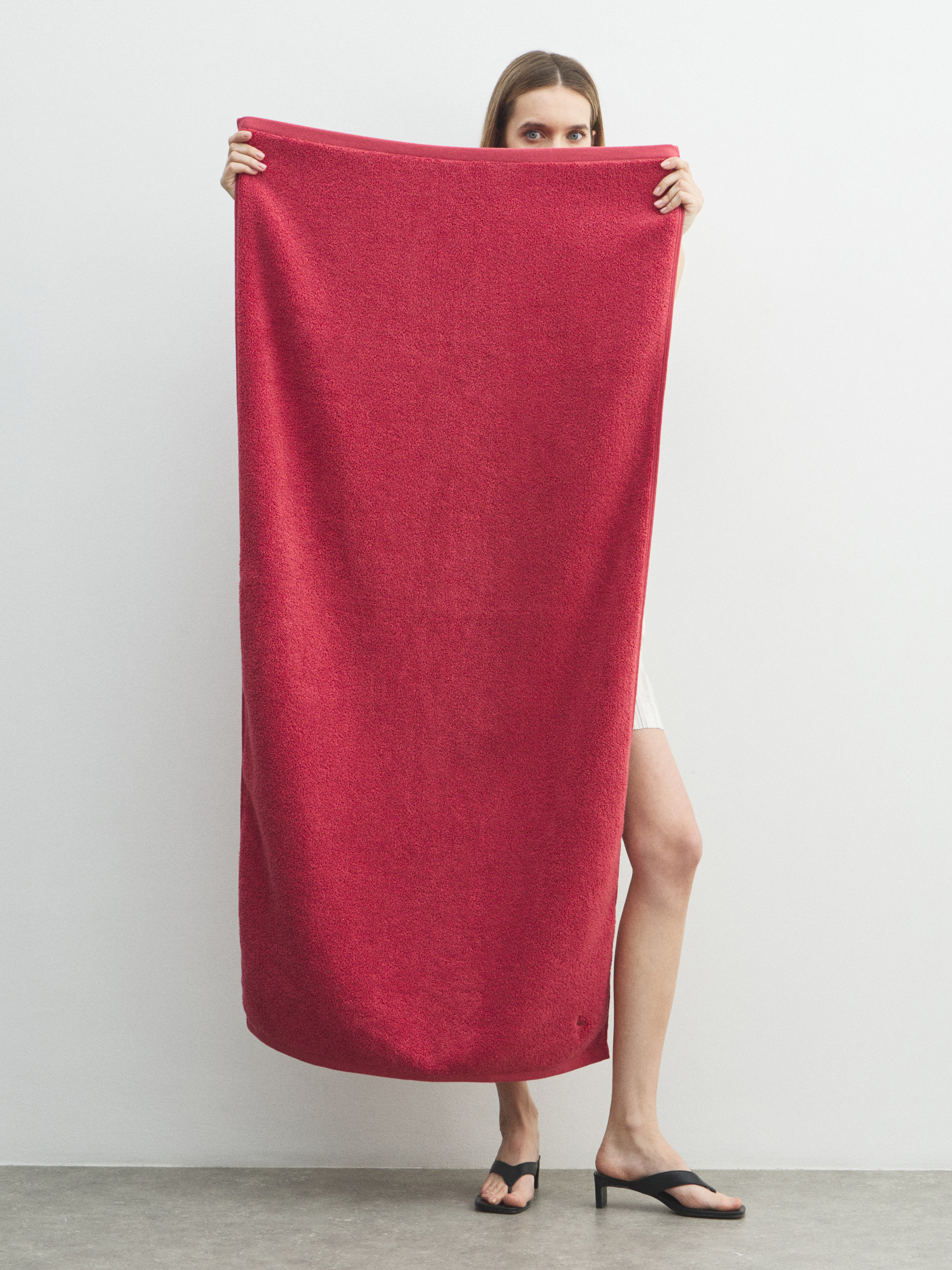 Махровое банное полотенце 70x140 MAISON DAVID 4720192, красный