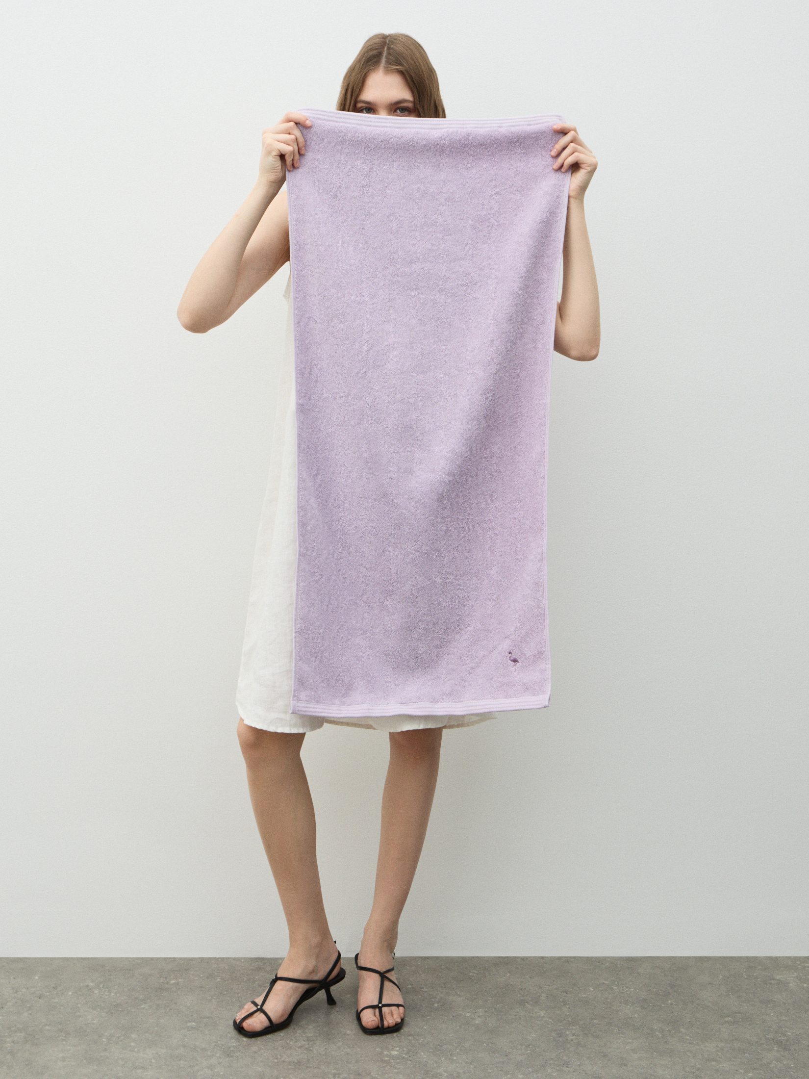 Махровое банное полотенце 50x100 MAISON DAVID 4690660, лавандовый