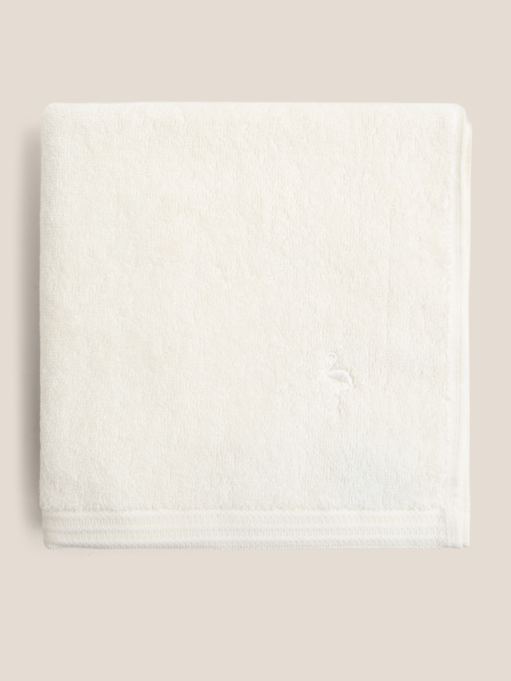 Махровое банное полотенце 50x100 MAISON DAVID 4690666, молочно-белый