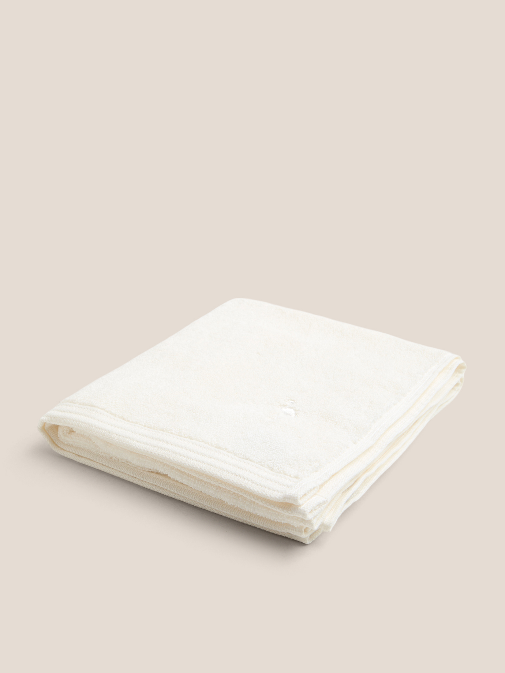 Махровое банное полотенце 50x100 MAISON DAVID 4690666, молочно-белый