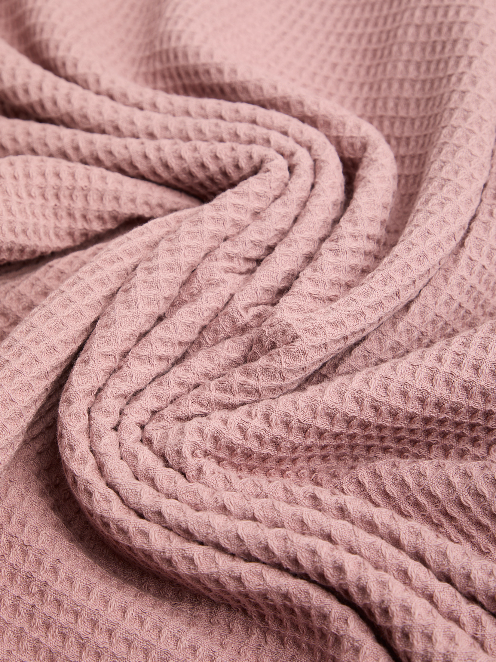 Вафельное банное полотенце 70x140 MAISON DAVID 4690287, серо-розовый