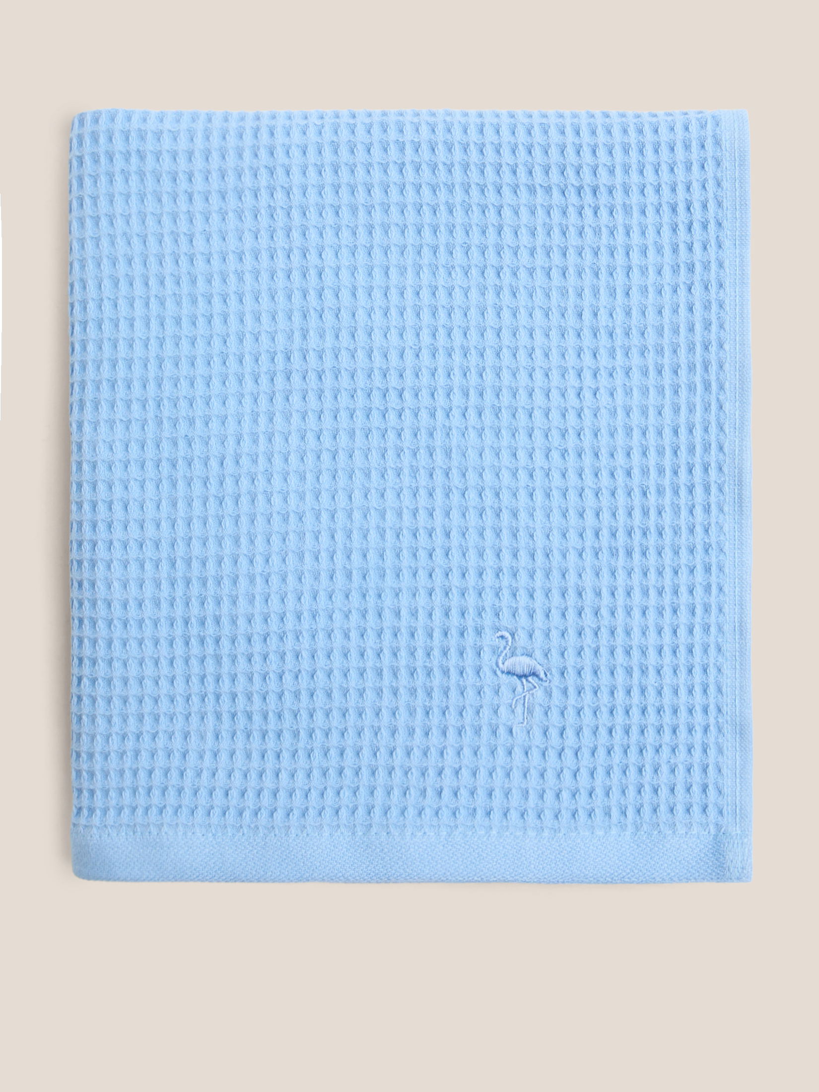 Вафельное полотенце для лица и рук 50x100 MAISON DAVID 4690057, голубой