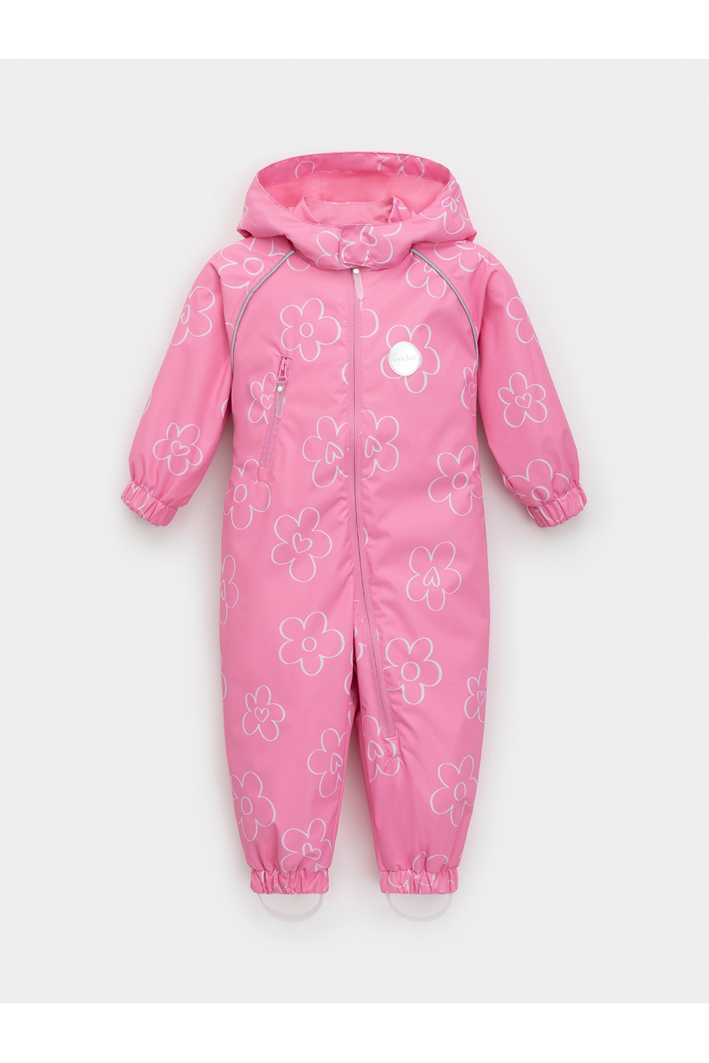 Crockid Комбинезон ВК 60088/н/20 Ал розовый/ цветы и сердечки Crockid
