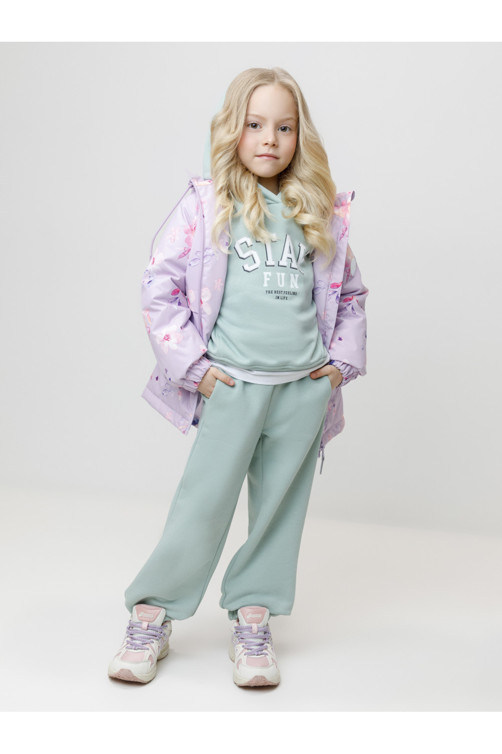 Crockid Куртка ВК 32191/н/2 УЗГ сиреневый/ акварельные цветы Crockid