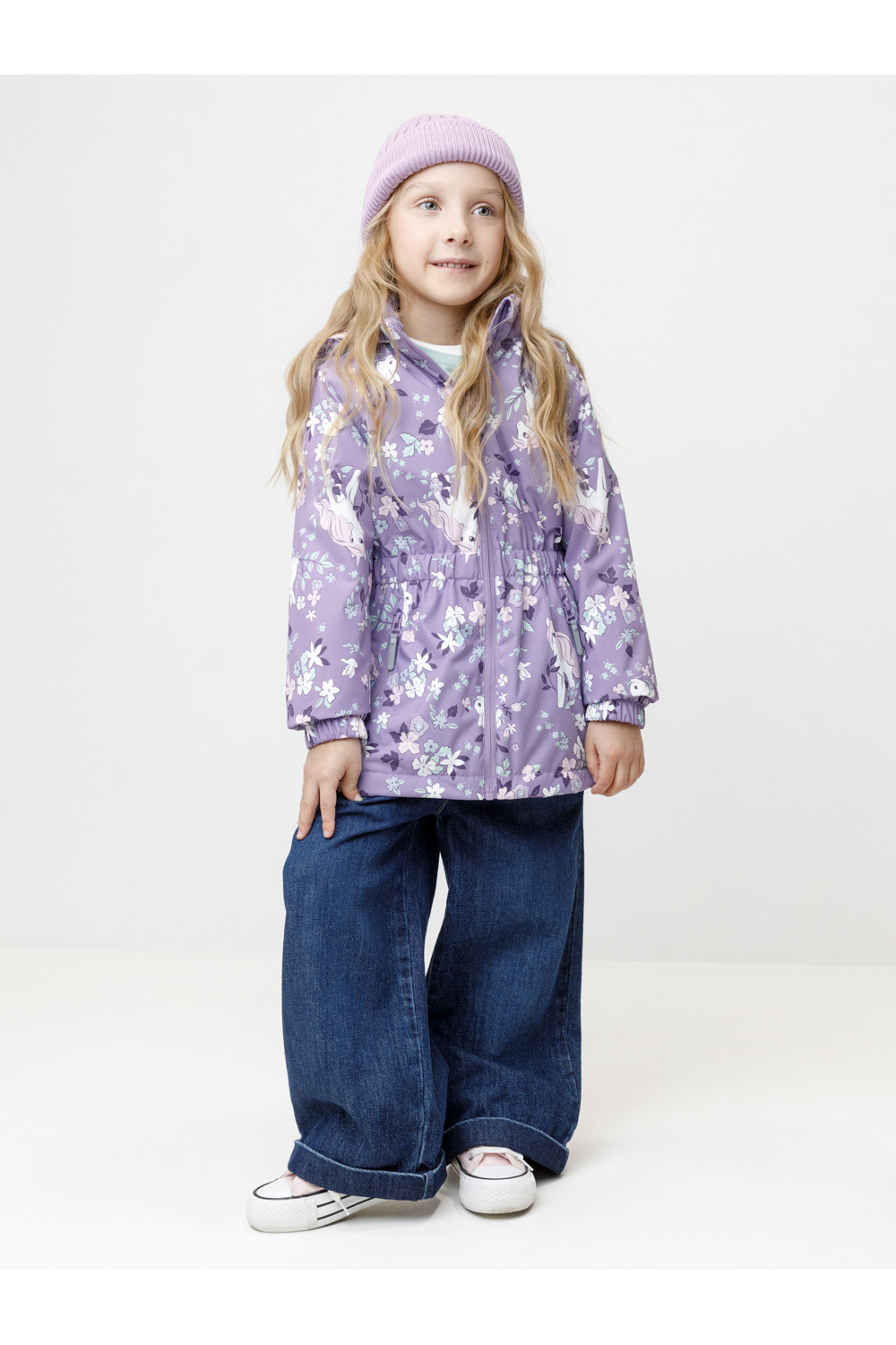 Crockid Куртка ВК 32142/н/15 УЗГ лиловый/ сказка в цветущем саду Crockid
