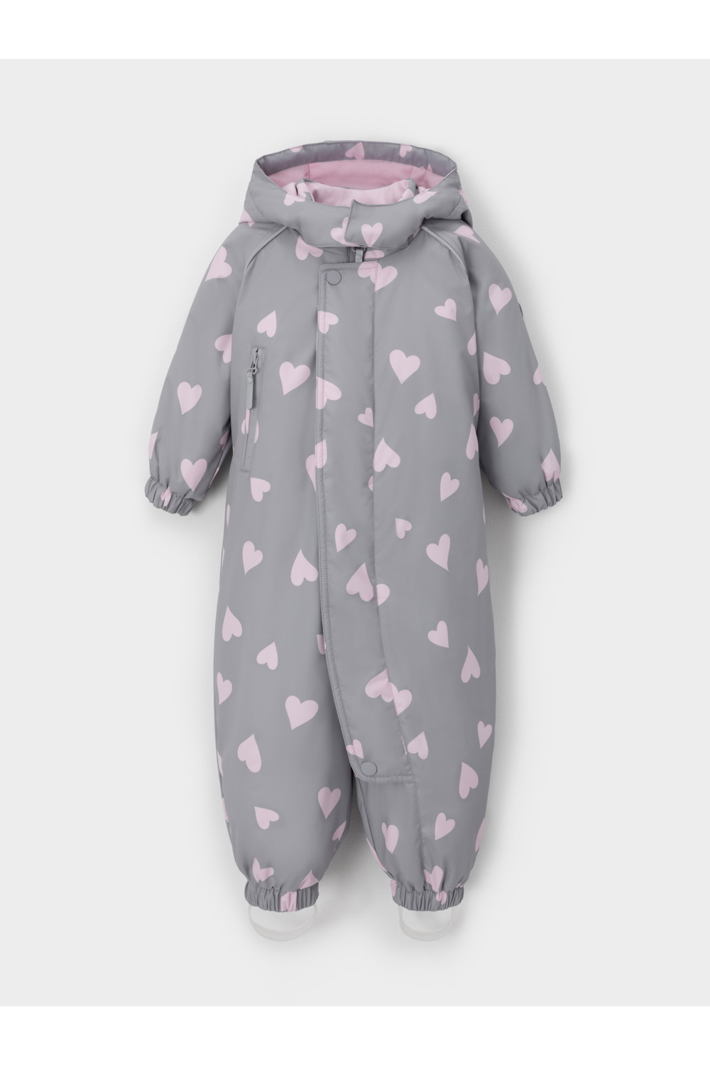 Crockid Комбинезон ВК 60085/н/68 Ал серый/ летающие сердца Crockid