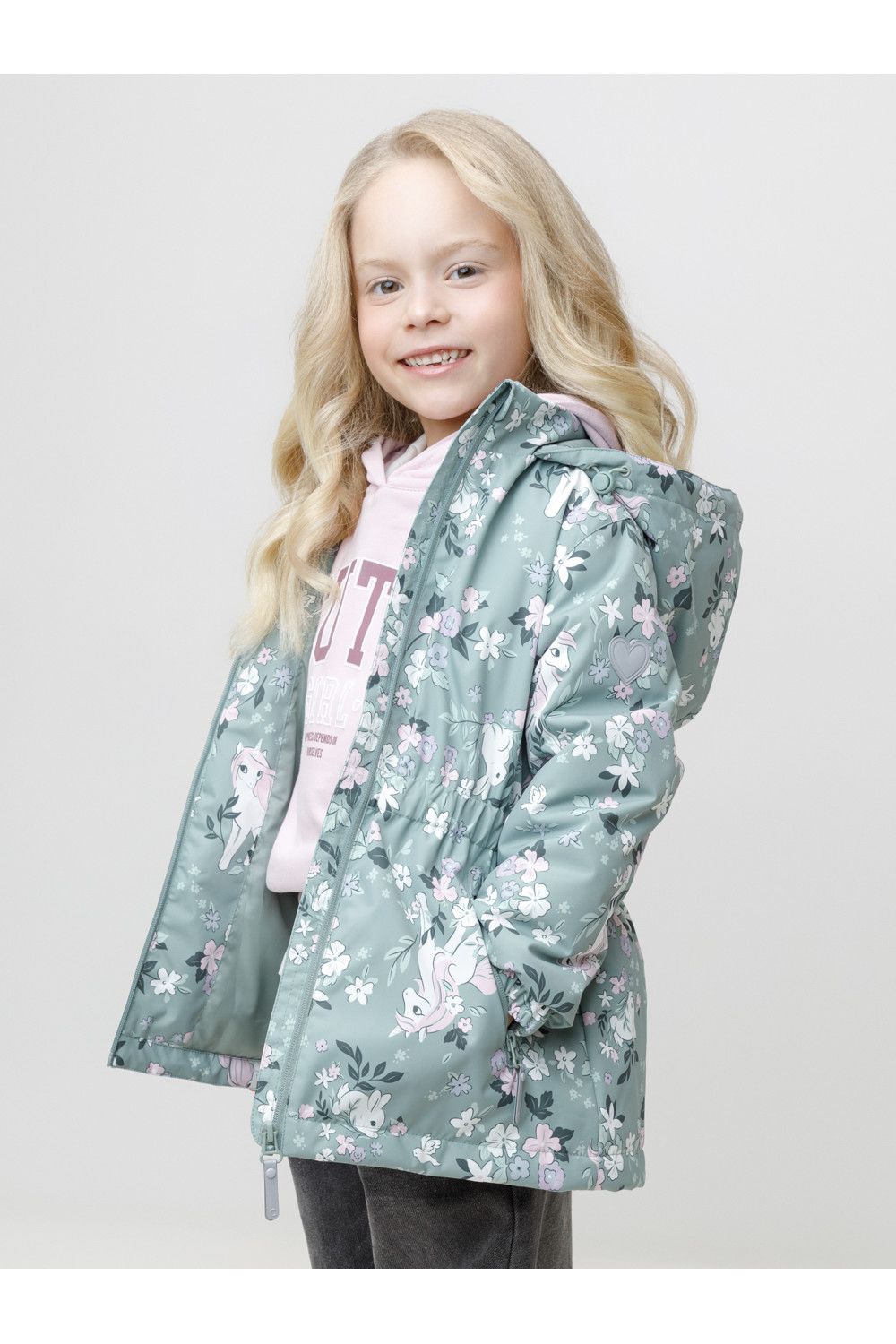 Crockid Куртка ВК 32142/н/14 УЗГ мятный/ сказка в цветущем саду Crockid