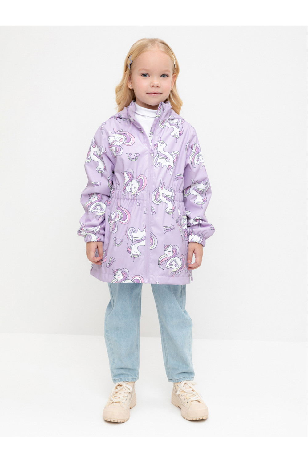 Crockid Куртка ВК 32118/н/6 УЗГ светло-сиреневый/ единороги Crockid