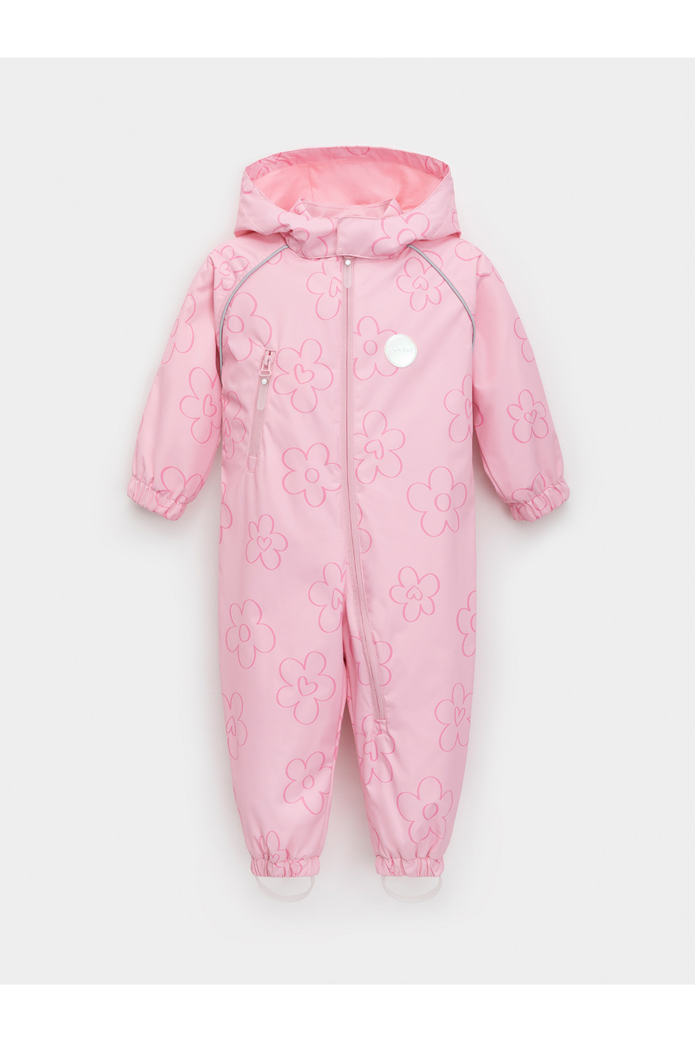 Crockid Комбинезон ВК 60088/н/21 Ал розовый/ цветы и сердечки Crockid