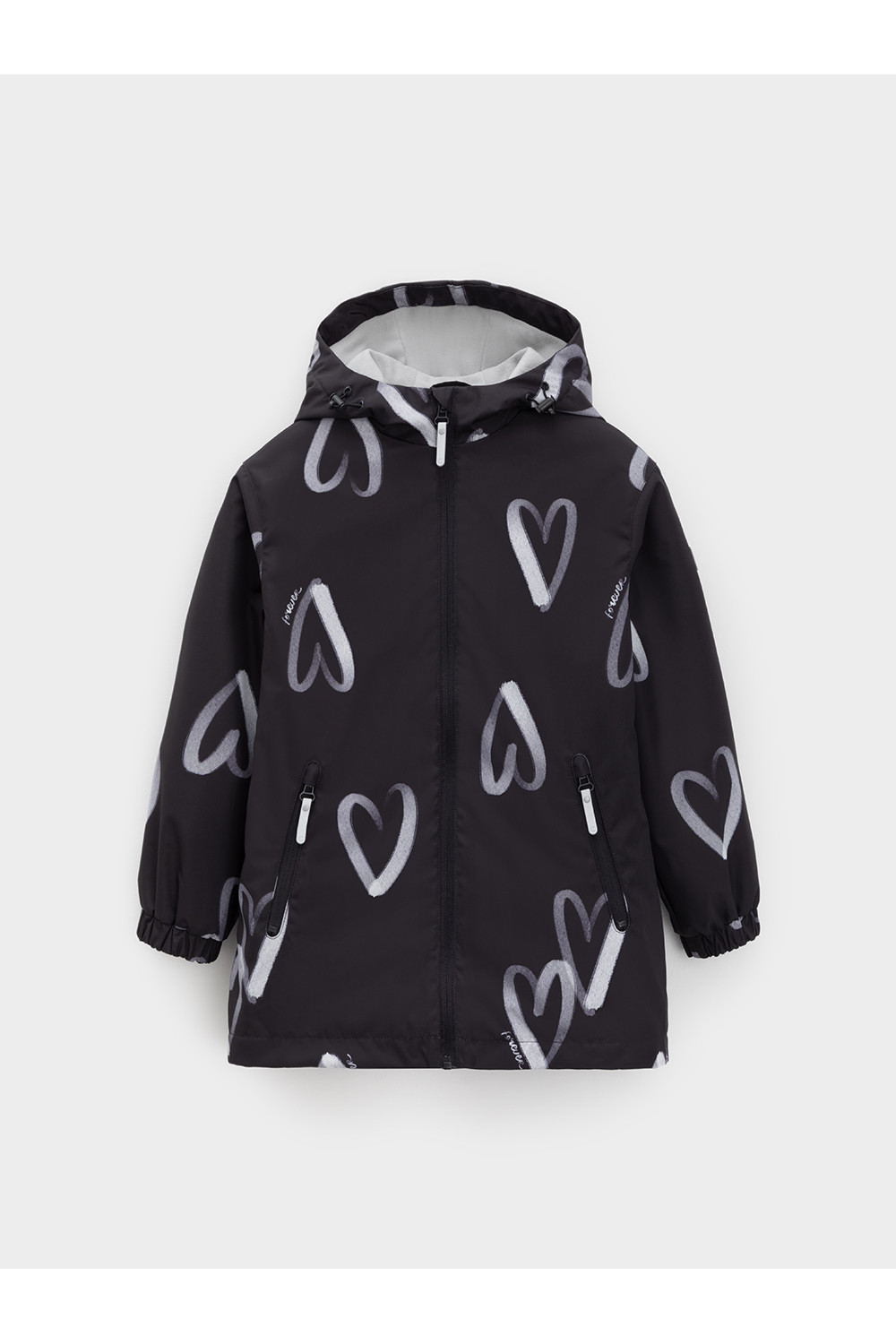 Crockid Куртка ВК 32187/н/2 УЗГ черный/ сердца Crockid