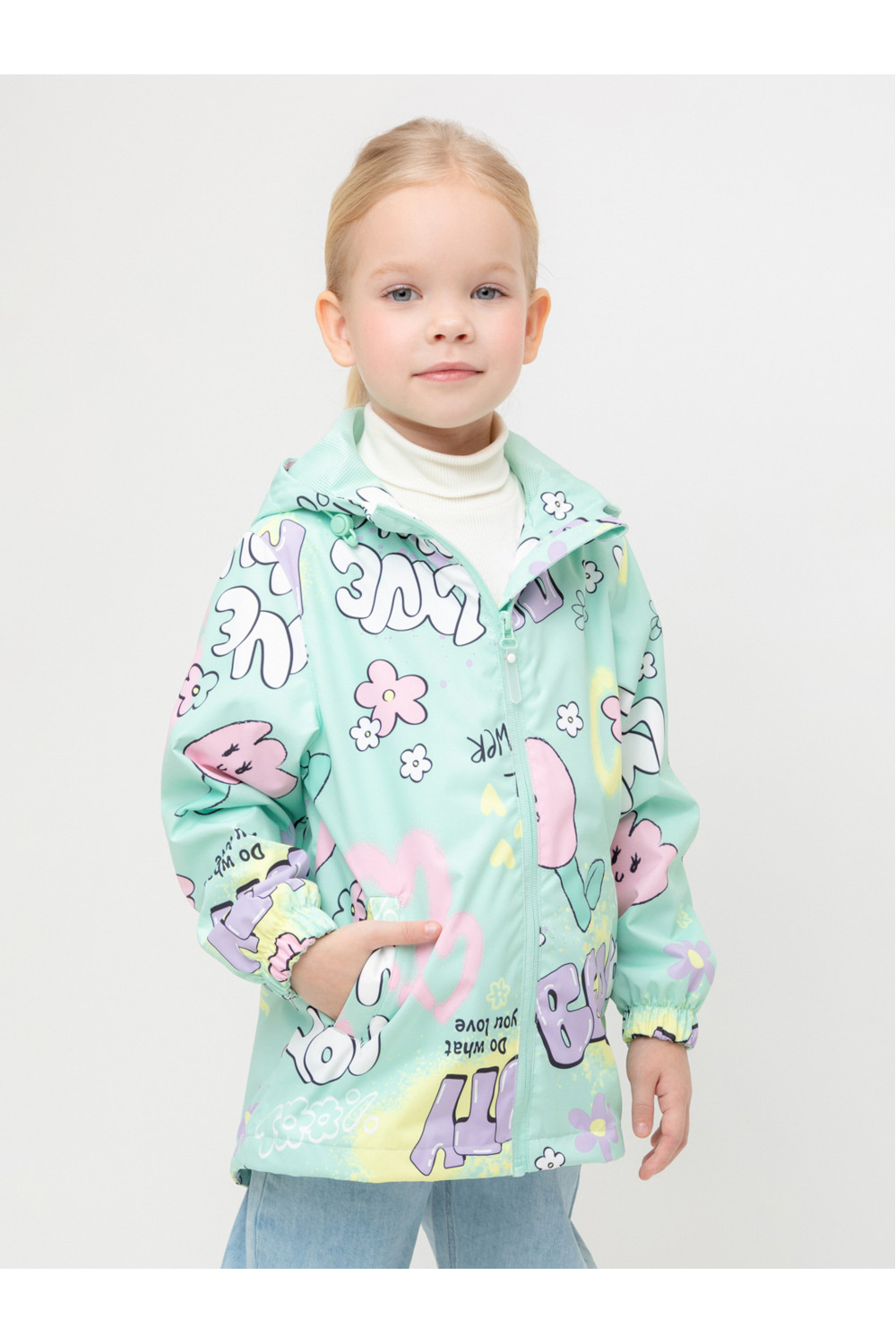 Crockid Куртка ВК 32177/н/2 Ал нежный зеленый/ позитив Crockid