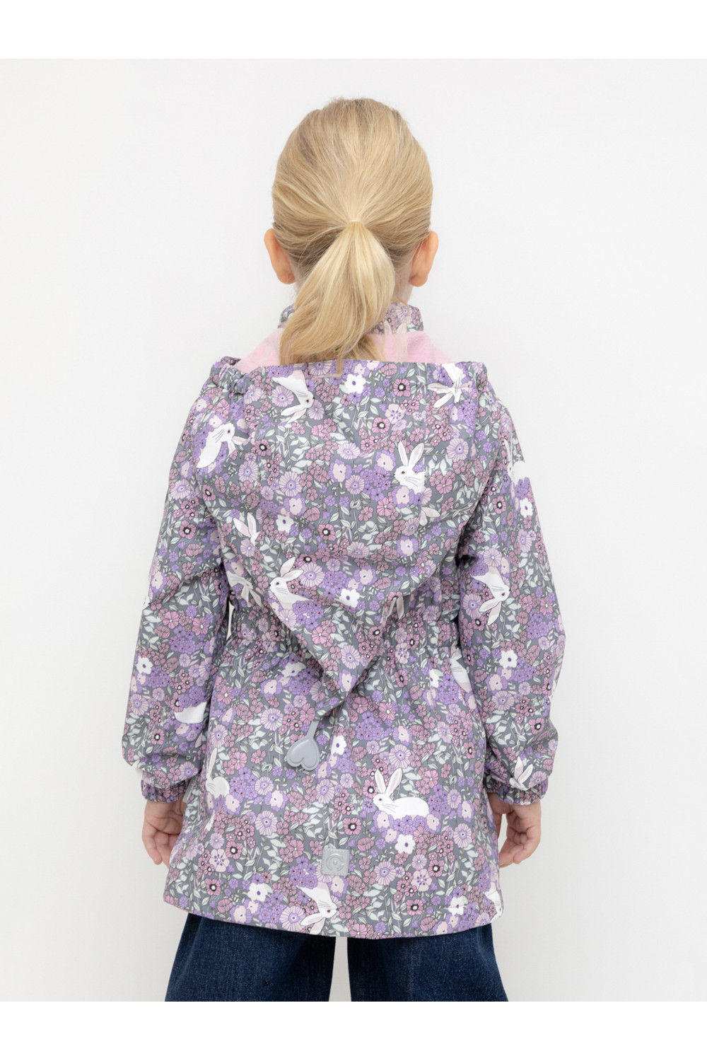 Crockid Куртка ВК 32118/н/3 УЗГ розово-сиреневый/ цветы и зайчики Crockid