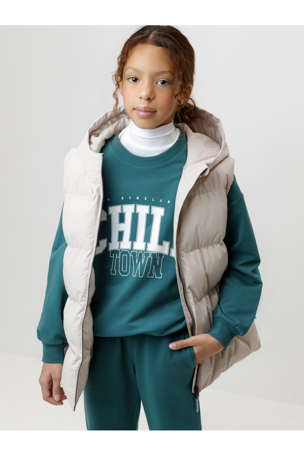 Crockid Жилет ВК 35022/3 ГР (128-152) бежевый Crockid